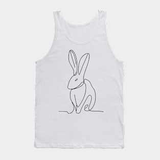 Bunny Rabbit Art | Minimalist line art illustration 3 Tank Top